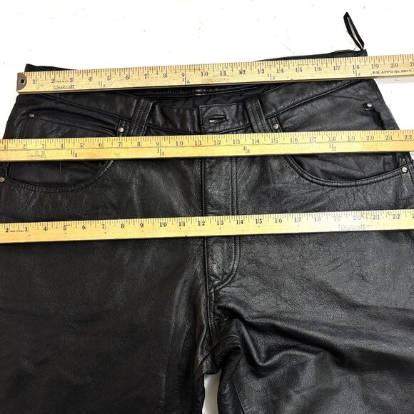 Wilson Leather M. Julian Pants Blk Moto Biker Pants 36 X 33 Vintage - Picture 11 of 15